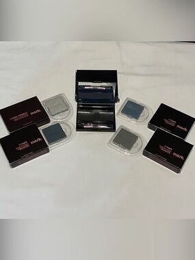 mark. Women's Eyeshadow Singles and Compact in Gray, Blue, Silver